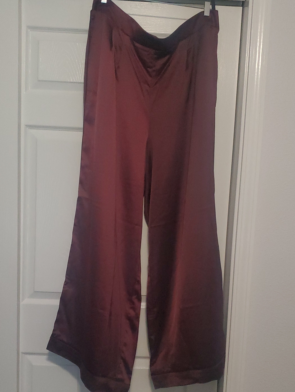 New Torrid Wide Leg Steaky Satin High Rise Pants in Sassafras Size 2 Tall